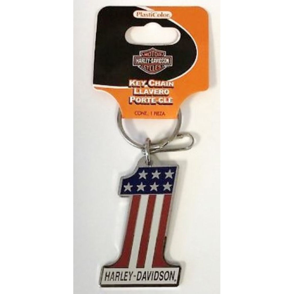 HARLEY-DAVIDSON Number 1 American Flag Key Chain